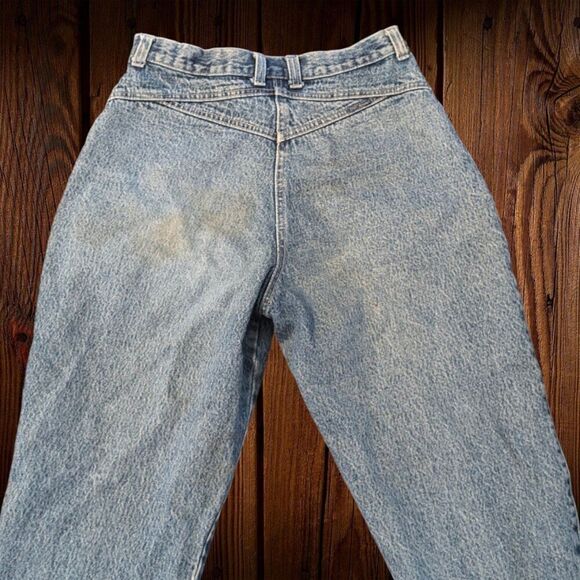 80s Vintage Stonewash Britannia Womens High Waist Denim Jeans Size 11 (w28) - Picture 4 of 10